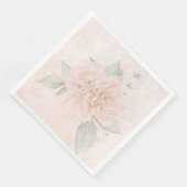 Soft Blush Rose V2 ID828 Paper Dinner Napkins Serviette (Ecke)