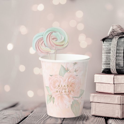 Soft Blush Rose V2 ID828 Pappbecher