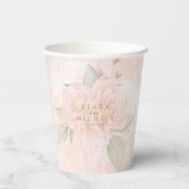 Soft Blush Rose V2 ID828 Pappbecher (Rückseite)