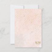 Soft Blush Rose Wedding ID828 RSVP Karte (Rückseite)