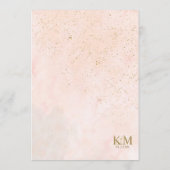 Soft Blush Rose Wedding Menu ID828 Menükarte (Rückseite)