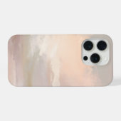 Soft Blush Sky Abstract – Gentle Pastel Clouds iPhone Hülle (Rückseite (Horizontal))