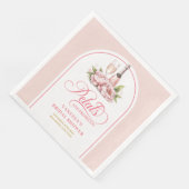 Soft Blush und Gold Petals und Prosecco Servietten (Ecke)