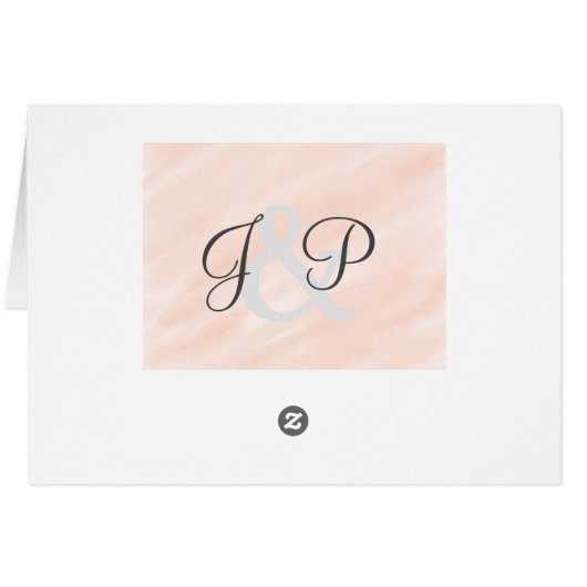 Soft Blush Wedding Danke Karten (Rückseite Horizontal)