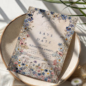 Soft Bohemian Floral Meadow Wedding Save The Date