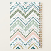 Soft Boho Ethnic Chevron Zig Zag Green Spiral Planer (Rückseite)