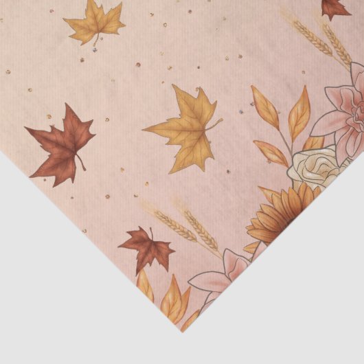 Soft Boho Herbstmuster Seidenpapier (Detail)