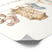 Soft Boho Neutral Baby Kleidung Baby Dusche Gefall Poster (Ecke)