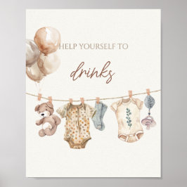 Soft Boho Neutral Baby Kleidung Baby Duschtränke G Poster