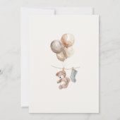 Soft Boho Neutral Baby Kleidung Babydusche Einladung (Rückseite)