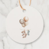 Soft Boho Neutral Baby Kleidung Babydusche Geschenkanhänger (Rückseite)