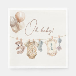 Soft Boho Neutral Baby Kleidung Babydusche Serviette