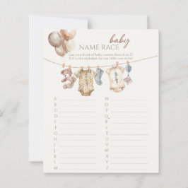 Soft Boho Neutral Baby Kleidung Name Race Game