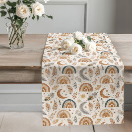 Soft Boho Rainbow Table Runner Tribal Inspiration Großer Tischläufer