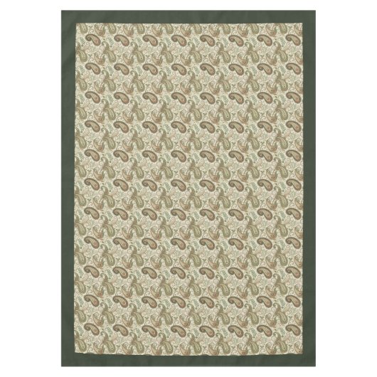 Soft Boho Tablecloth mit Earthy Paisley Pattern Tischdecke (Vorderseite)