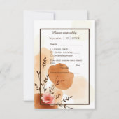 Soft Boho Wasserfarbrahmen RSVP Karte (Vorderseite)