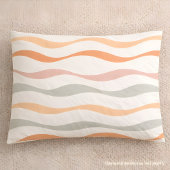 Soft Boho Wave Stripe Pattern Kissenbezug