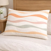 Soft Boho Wave Stripe Pattern Kissenbezug