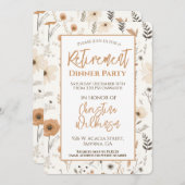 Soft Boho Wildblume Blumenruhestand Party Einladung (Vorne/Hinten)