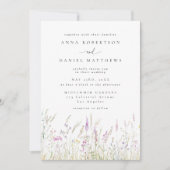 Soft-Boho-Wildflower-Hochzeit Einladung (Vorderseite)