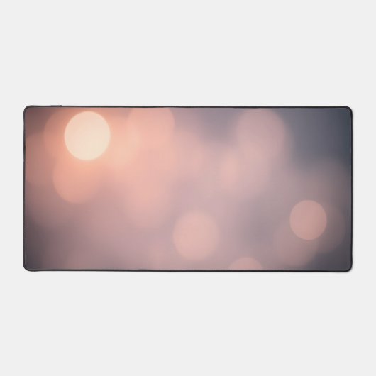 Soft Bokeh Glow Desk Mat - Ästhetisches Pink & Pea Schreibtischunterlage (Vorderseite)