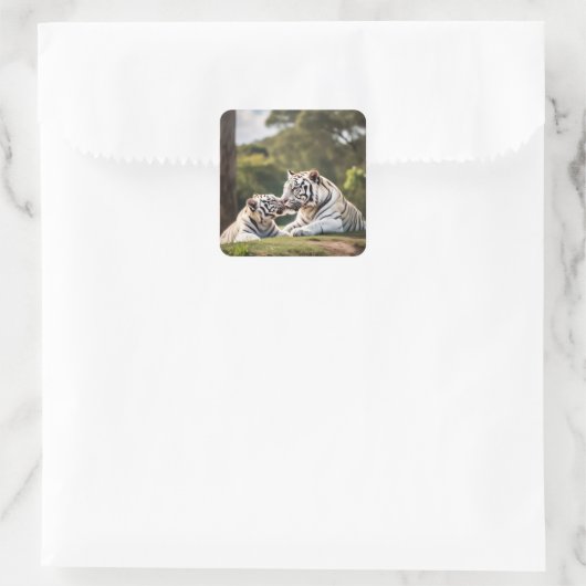 Soft Bond – White Tigers Sticker (Tasche)