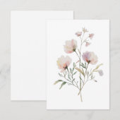 Soft Botanica Floral Danke Karte (Vorne/Hinten)