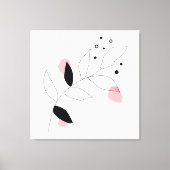 Soft Botanica - Minimalistische Leaf Line Kunst -  Leinwanddruck (Vorderseite)
