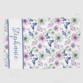 Soft Botanical Butterfly Golf Towel – Personalized Golfhandtuch (Horizontal)