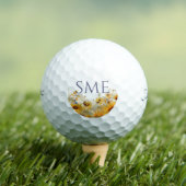 Soft Botanical Meadow Monogram – Golfer Gift Golfball (Insitu T-Shirt)