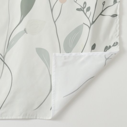 Soft Botanical – Minimal Pastel Wildflower Wandteppich (Detail)