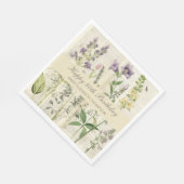 Soft Botanical Vintaqe Wildblume 80. Geburtstag Serviette (Ecke)