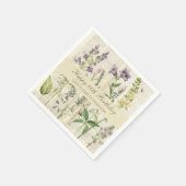 Soft Botanical Vintaqe Wildflower 80th Birthday Serviette (Ecke)