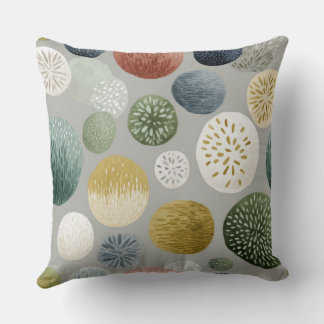 Soft Botanical Watercolor Throw Pillow – 2 Modern  Kissen