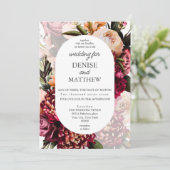 Soft Botanical Wedding Einladung (Stehend Vorderseite)