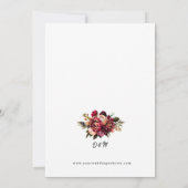 Soft Botanical Wedding Einladung (Rückseite)