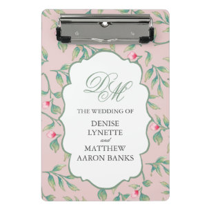 Soft Botanical Wedding Mini Klemmbrett
