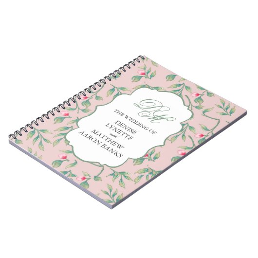 Soft Botanical Wedding Notizblock (Linke Seite)