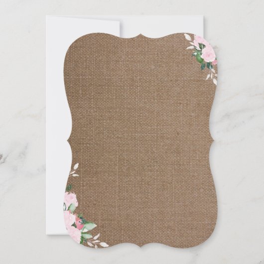 Soft Botanicals | Taufeinladung Einladung (Rückseite)