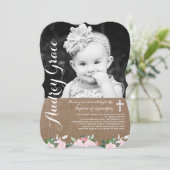 Soft Botanicals | Taufeinladung Einladung (Stehend Vorderseite)