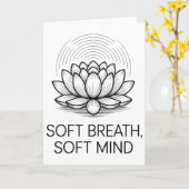 Soft Breath Soft Mind Dandelion Yoga Inspiration A Karte (Gelbe Blume)