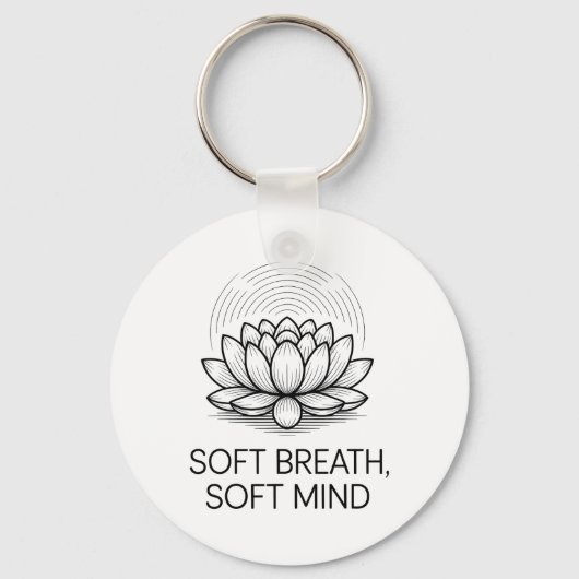 Soft Breath Soft Mind Dandelion Yoga Inspiration A Schlüsselanhänger (Vorderseite)