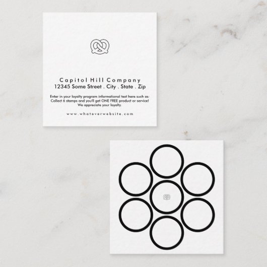 Soft Bretzel Square Treuekarte (Vorne/Hinten)