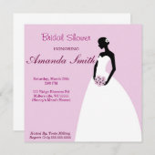 Soft Bridal Dusche Einladung (Vorne/Hinten)