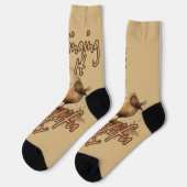 Soft Brown Petite Design Socken (Linkes Detail)