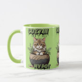 Soft Browns Cosy Kitty Cartoon Tasse (Links)
