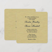 Soft Brushed Gold Einladung (Vorne/Hinten)