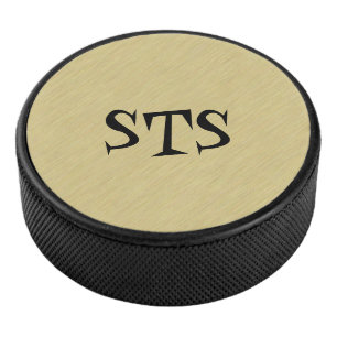 Soft Brushed Gold Eishockey Puck