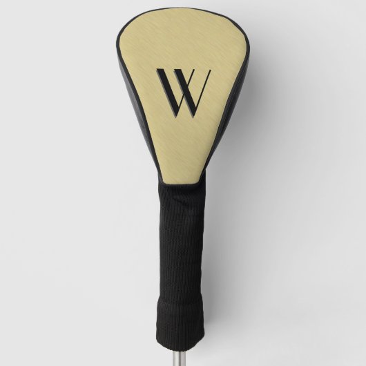 Soft Brushed Gold Golf Headcover (Vorderseite)