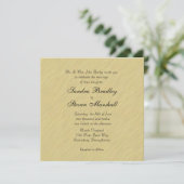 Soft Brushed Gold Wedding Einladung (Stehend Vorderseite)